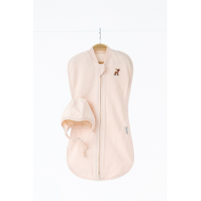 Євро-пелюшка Cozy вершкова (на блискавці з чепчиком) начіс
