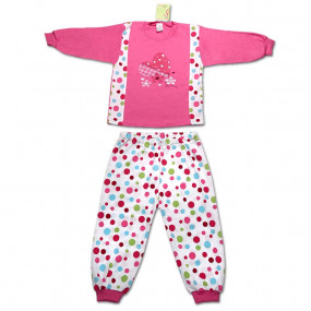 Пижамка для девочки POLKA DOTS, малина 2