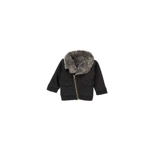 Легкая куртка с отделкой из иск. меха - Faux Fur Lined Jacket