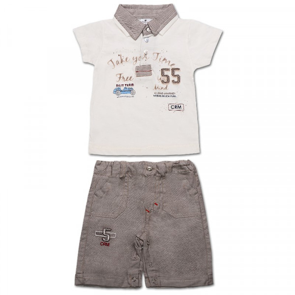 Комплект для хлопчика Фрістайл (футболка, шорти) інтерлок (беж)