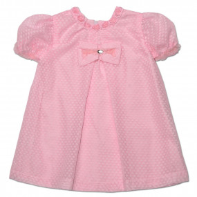 Платье нарядное летнее (розовое в сердечки) мод. 0715, MonaLiza