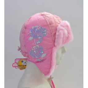 Шапка зимова для дівчинки Clovers (плащівка), рожевий 2