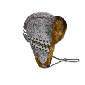 Шапка зимова для хлопчика Девід (еко-замш), сірий 2