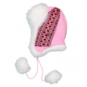 Шапка зимова Вишиванка, рожевий 2