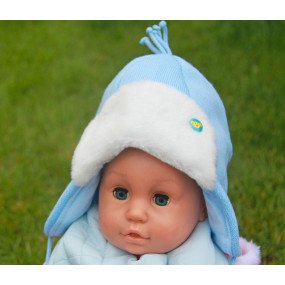 Шапка утеплена Бембі (на синтепоні), блакитний 2