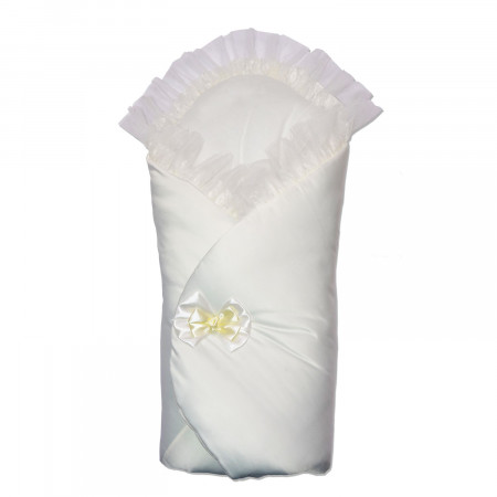 Конверт-одеяло Бантик (зимний), молочный 80 х 80 см