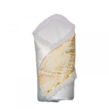 Конверт-одеяло Сяйво атлас-гипюр (зимний), молочный 80 х 80 см