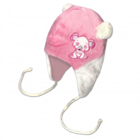 Шапка зимняя детская Коала (плюш на утеплителе), розовый с