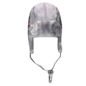 Шапка зимова для дівчинки Маки (плащівка), сірий 2