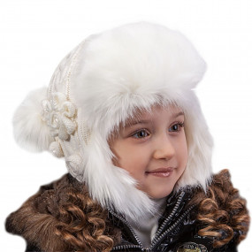 Шапка зимова Monica (100% вовна мериноса), айворі 2