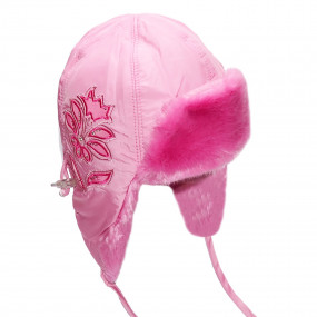 Шапка зимняя Anitta (плащевка, вышивка, стразы), розовый