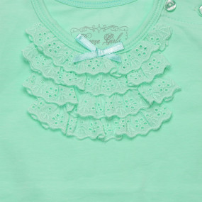 Футболка для девочки Ruffles (ментол) 2