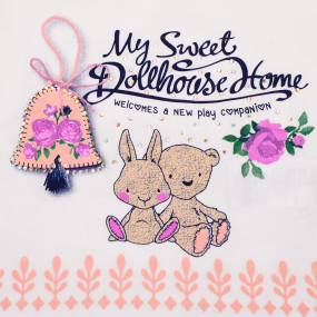 Футболка для девочки Sweet, молочный 2