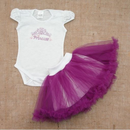 Комплект Princess (юбка из фатина, боди), фиолетовый