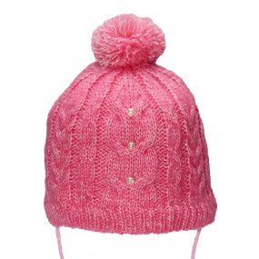 Перша зимова шапочка Буся (на синтепоні), рожевий
