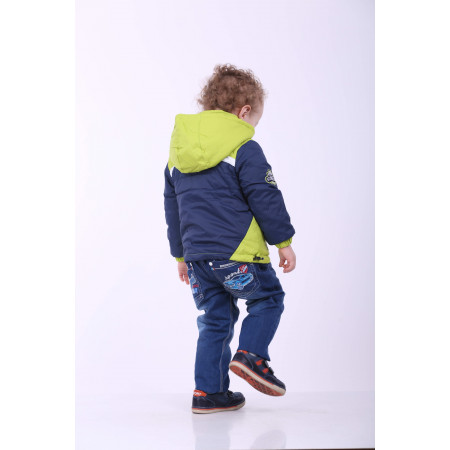 Куртка SPORT демісезонна для хлопчика (синій-салатовий), TM