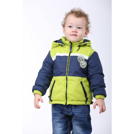 Куртка SPORT демісезонна для хлопчика (синій-салатовий), TM