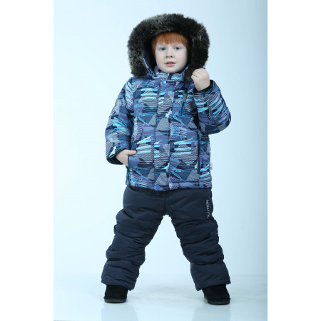 Комплект зимовий Bigfoot для хлопчика, відстібна овчина (синій)