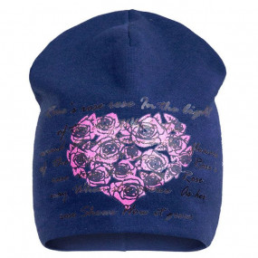 Демисезонная шапочка для девочки Roses Heart (премиум)