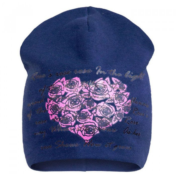 Демісезонна шапочка для дівчинки Roses Heart (преміум)