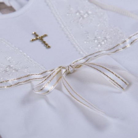 "Крістіан-2" сорочка для хрещення, шапочка (молочний інтерлок)