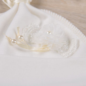 Шапочка "Намистинка" молочний інтерлок 2