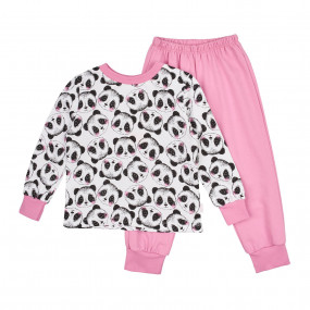 Пижама байковая (ПЖ42), розовые панды