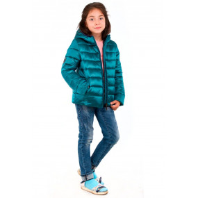 Куртка для дівчинки PEARL демісезон (смарагд) 2
