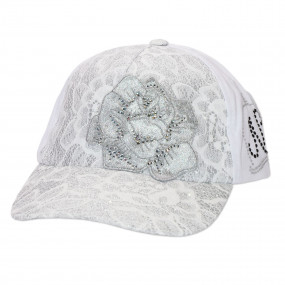 Кепка для девочки Bohemian Rose (дизайнерская линия), silver 2