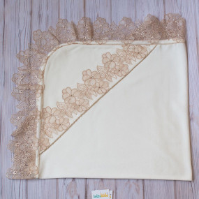 Куточок Фіалка інтерлок (молочний/золото) 90 х 90 см 2