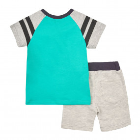 Комплект КС597 з міцними шортами, зелений 2