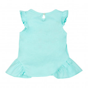 Блуза 110510 ментол "Квіткова феєрія" 2