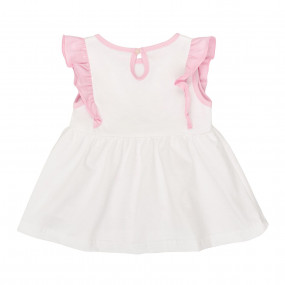 Туніка 110509 біло-рожевий "Квіткова феєрія" 2