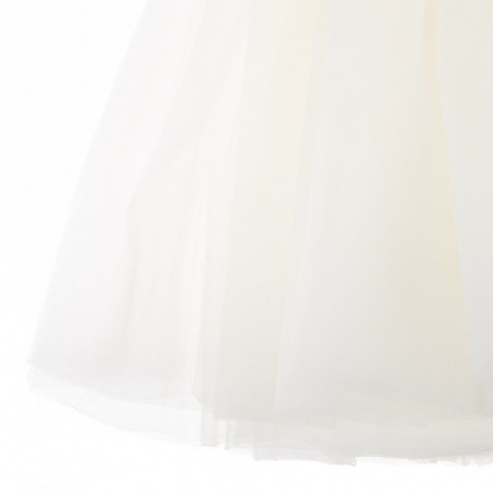 Сукня "Настюша" з вишивкою + пов`язка (атлас, фатин) молочна