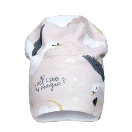 Комплект 20154 (шапка, баф), лебеді фліс