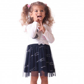 Сукня SWAN кремовий з синім 2