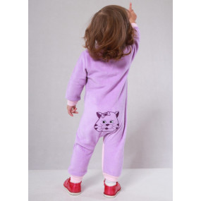 Комбінезон 17443 бузок/рожевий на блискавці (100% поларфліс) 2