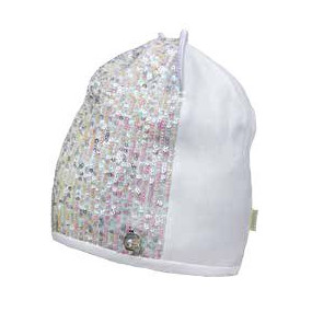 Демі шапка 20203 екрю (преміум), паєтки/глітерні вушка 2