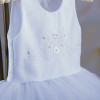 Сукня "Настюша" з вишивкою, пов`язка (атлас, фатин) біла