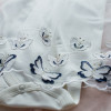 Боди-платье "Бабочки" синие (интерлок молочный)