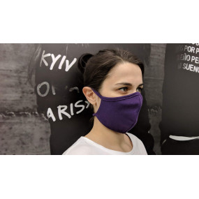 Маска багаторазова рожева (100% бавовна) універсальна 2