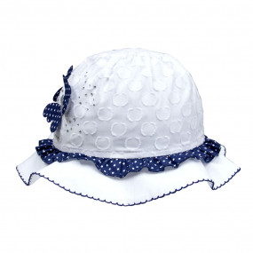 Панама 20320 Об`ємні метелики (синій декор) 100% бавовна 2