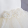 Сукня "Емілія" з вишивкою, пов`язка (атлас, фатин) молочний
