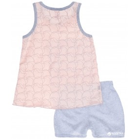 Піжама для дівчинки Spirit майка/шорти (104626), рожевий/сірий 2