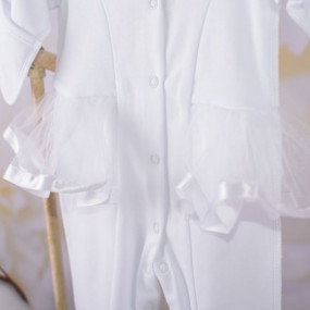 Комбінезон "Голд" дівчинка (ВІДКРИТА ручка), білий інтерлок 2