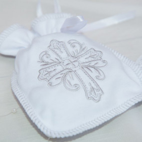 Мішечок для локону "Звичай-1" інтерлок (білий/срібло) 2