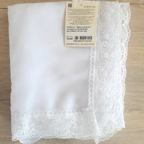 Палантин "Чарівна Світлинка" дорослий (шифон), білий 80х120 см 2