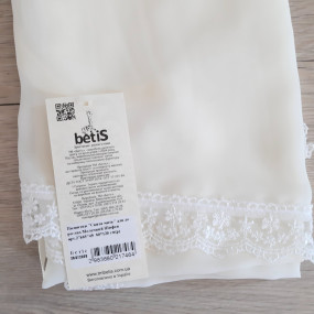 Палантин "Свята мить" дорослий (шифон), молочний 80х120 см 2