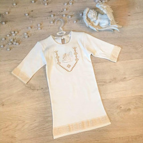 Сорочка крестильная "Маленький янгол" для мальчика (интерлок)