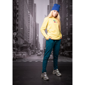 Штани Лінда смарагд (двонитка) базові 2